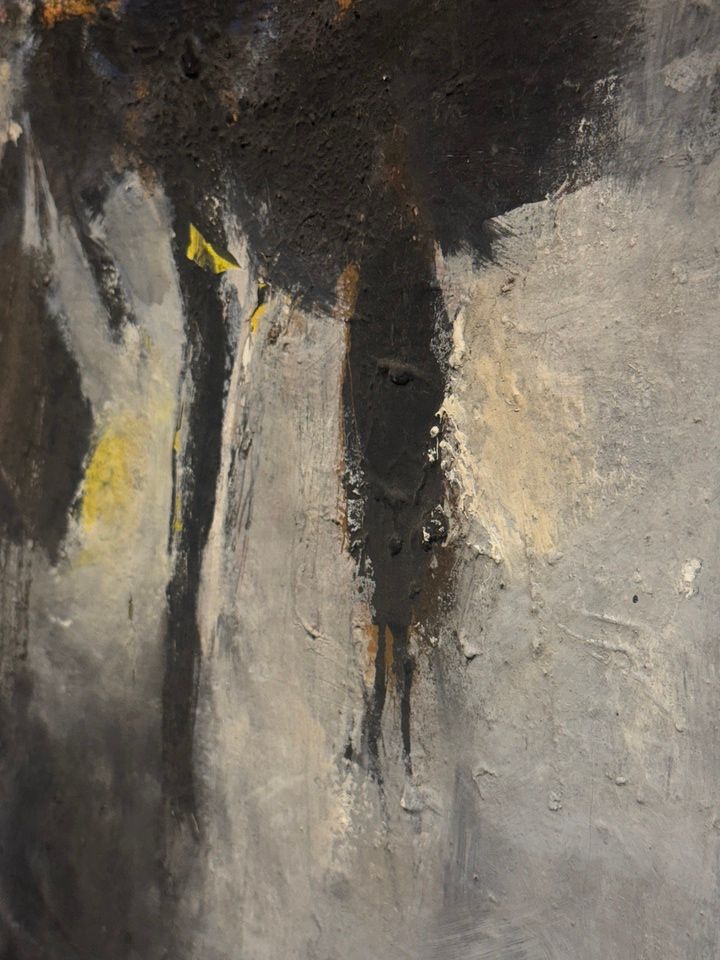 Vintage Abstract Art, Oil on Canvas, Framed, Unsigned