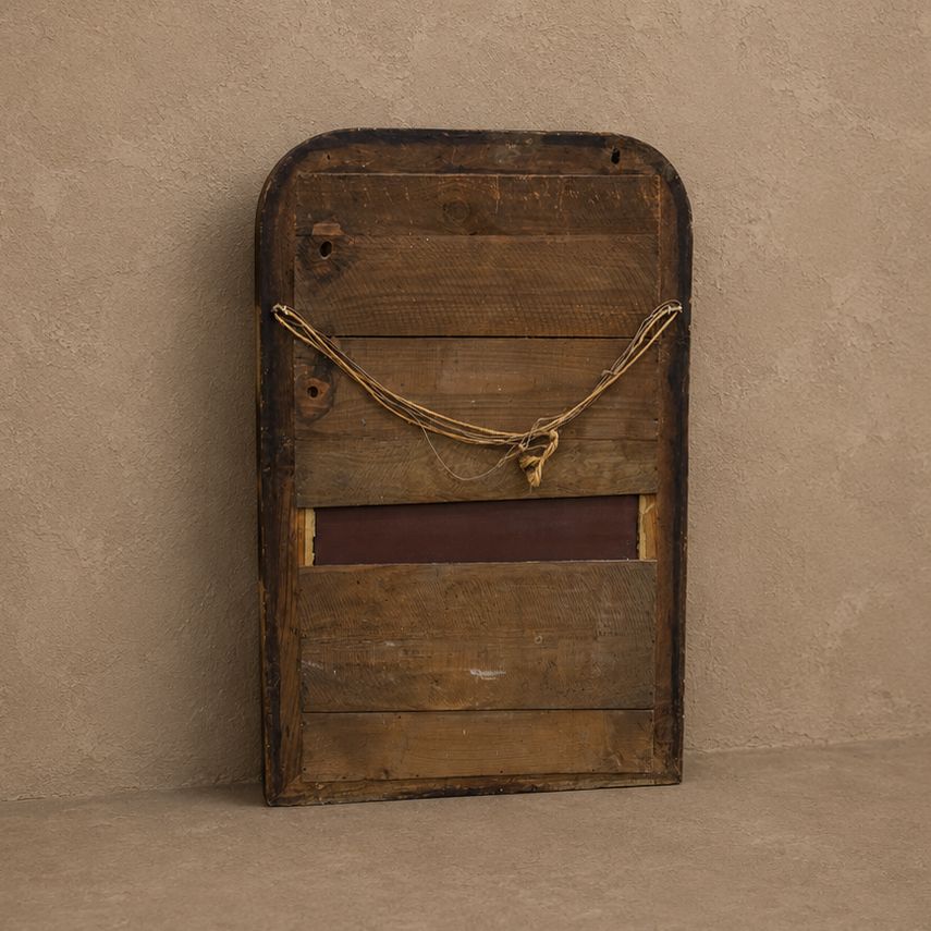 Louis Philippe Mirror with Silver and Copper Leaf on Frame