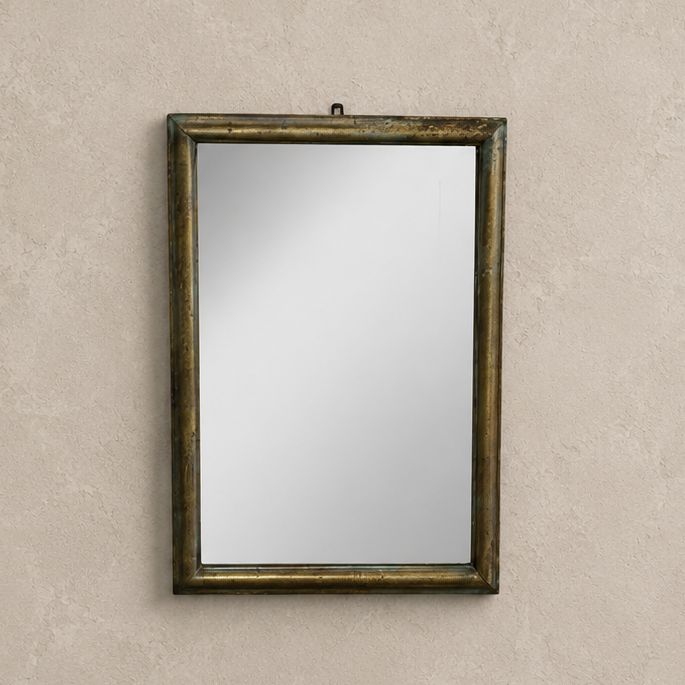 Brass Mirror with Mercury Glass