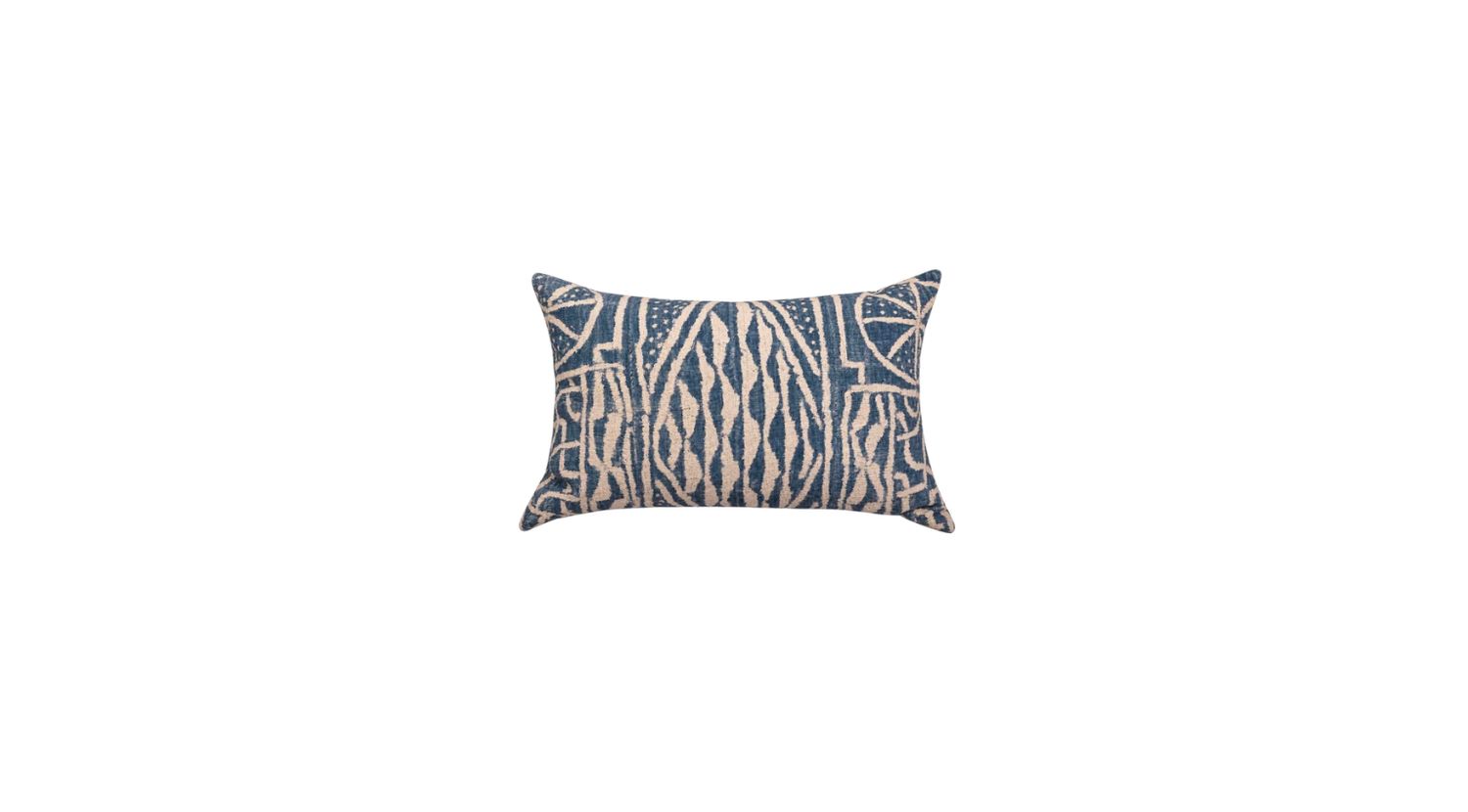 Vintage African Textile Pillow, 15" x 21"