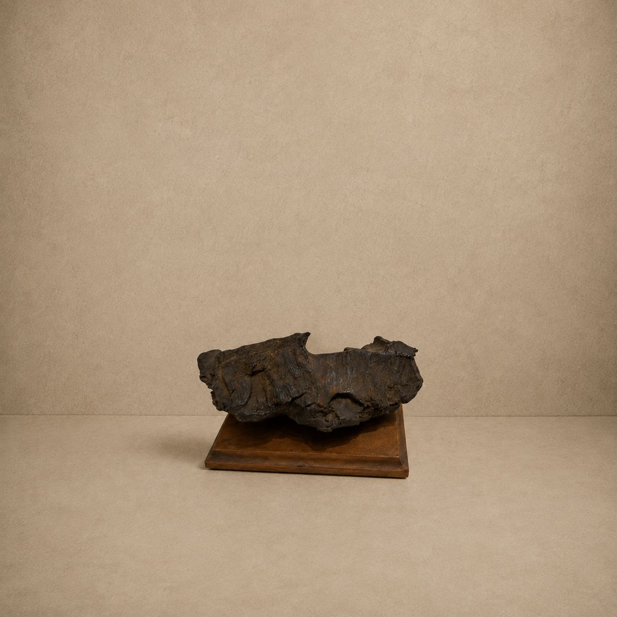 1940's Bronze Fragment on Wood Base
