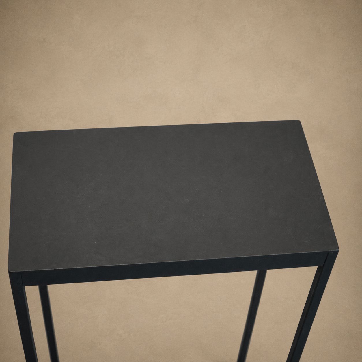 Custom Hand Forged Iron Side Table with Ball Feet