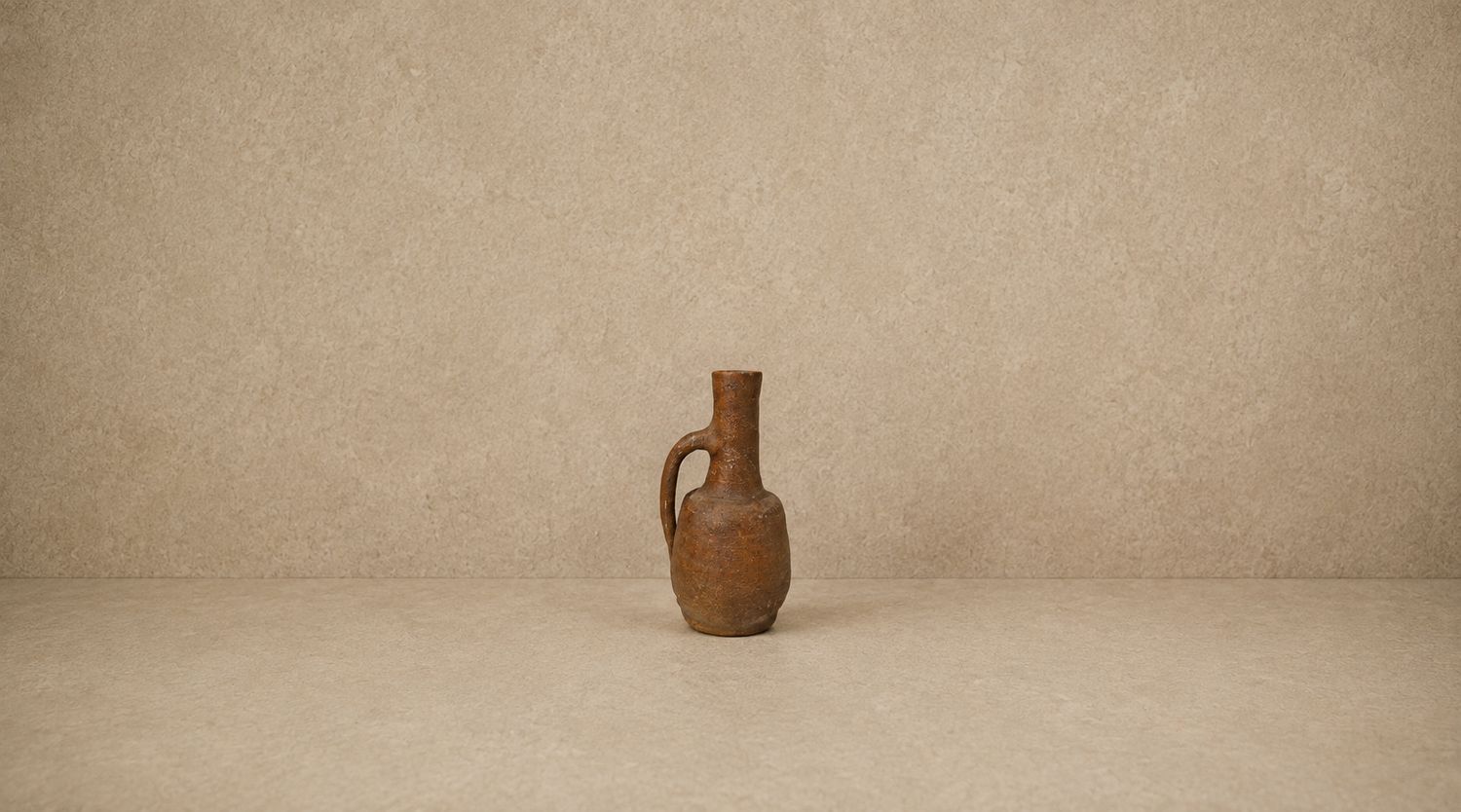 Long Neck Terracotta Vase