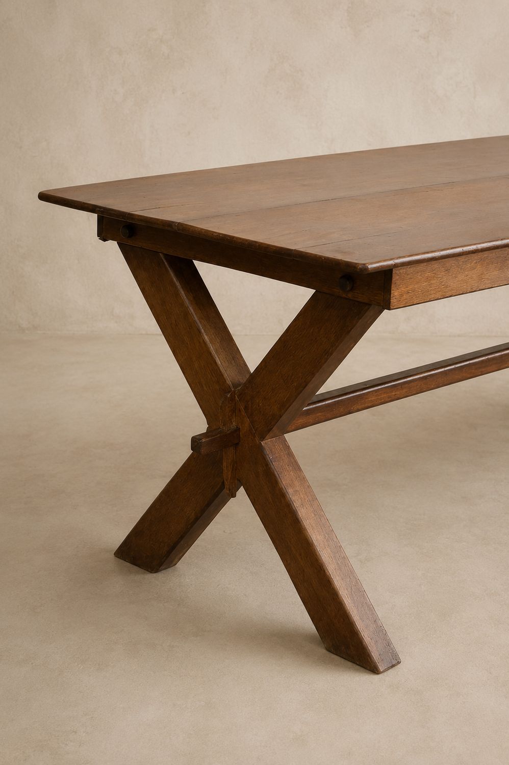 Wood Trestle Dining Table by I.M. Soares LTDA, Made in Brazil