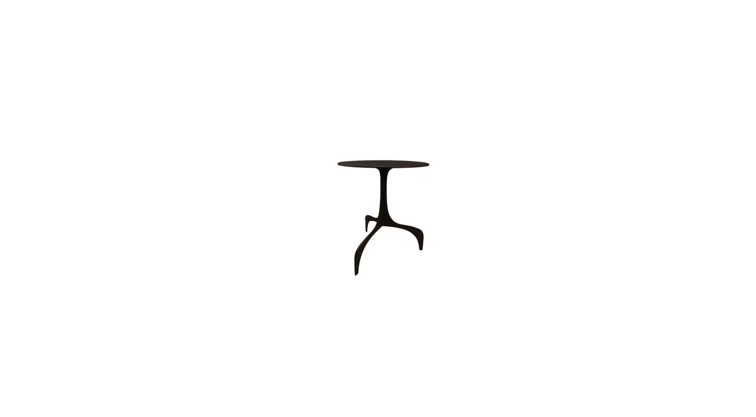 Hand Forged Iron Table with Round Top by Local Artisan