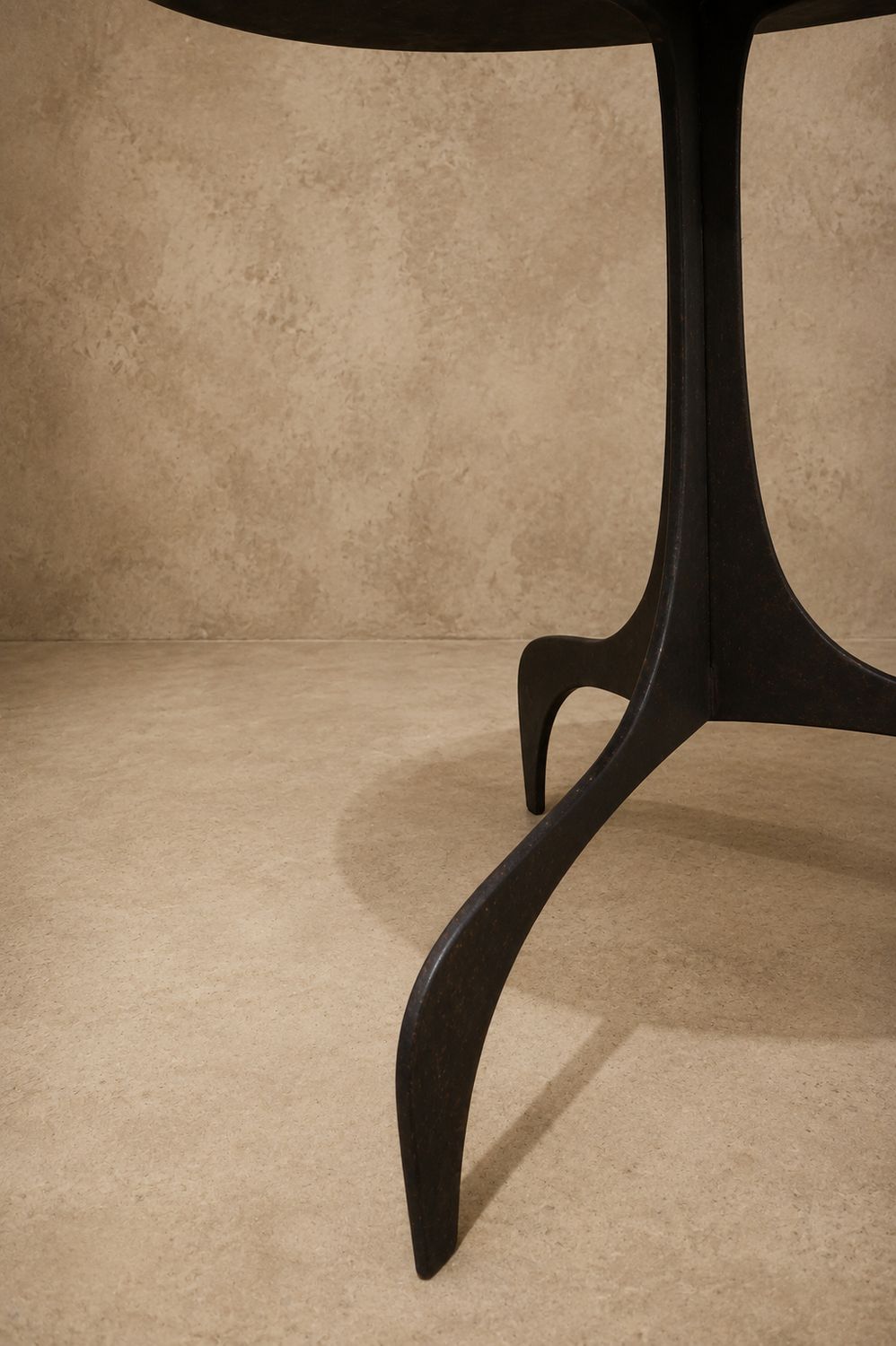 Custom Hand Forged Iron Table with Round Top by Local Artisan