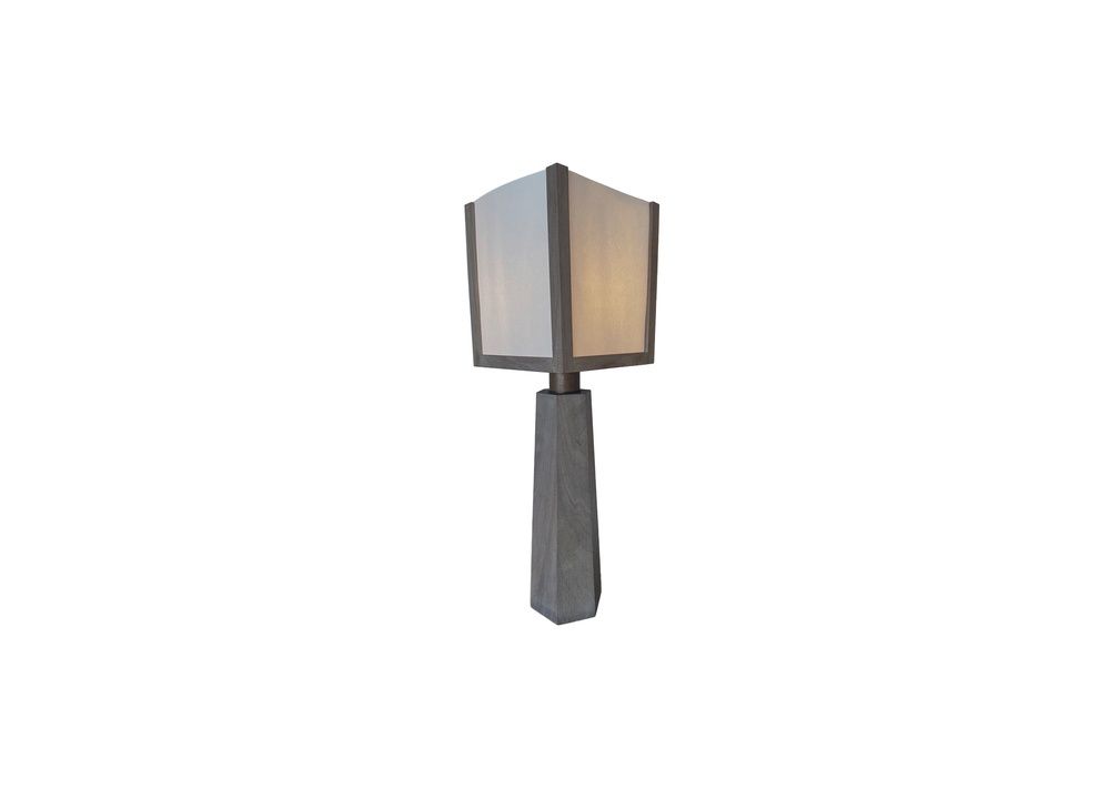Modern Wooden Lamp with Paper Shade