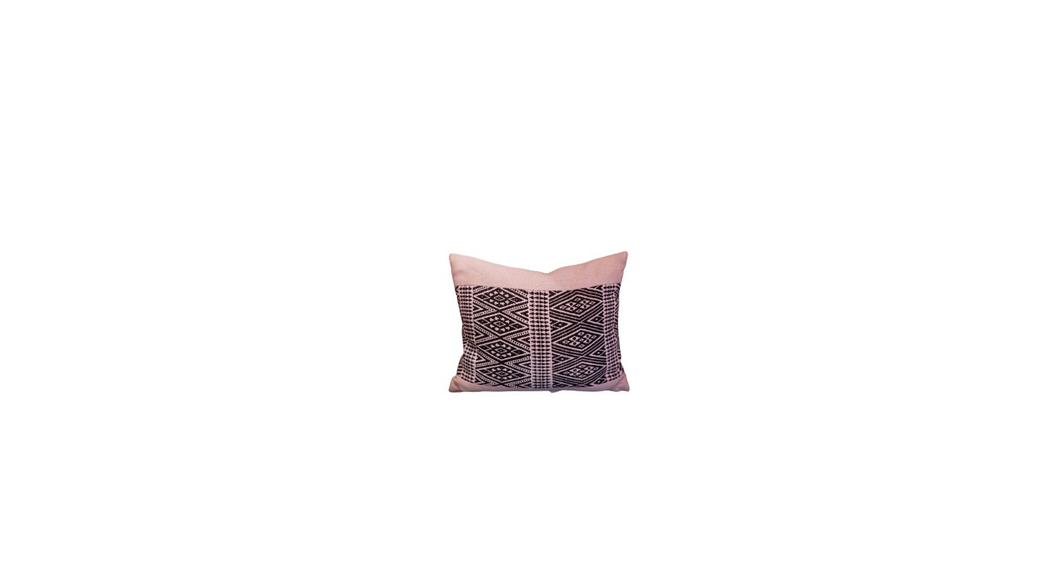 Vintage Myahmar Hand-Woven Cotton Pillow, 11" x 17"