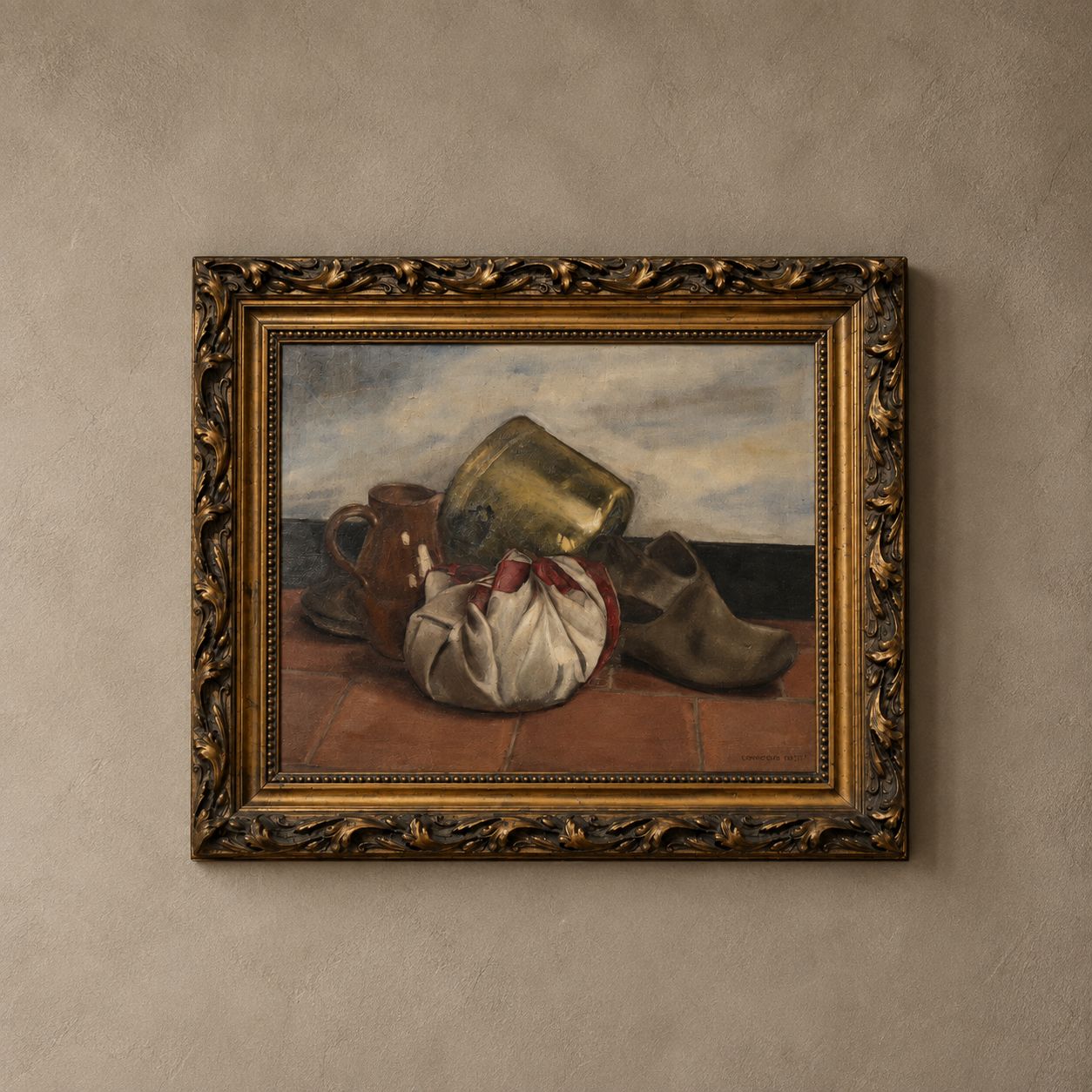 Antique Still Life with Gilt Frame