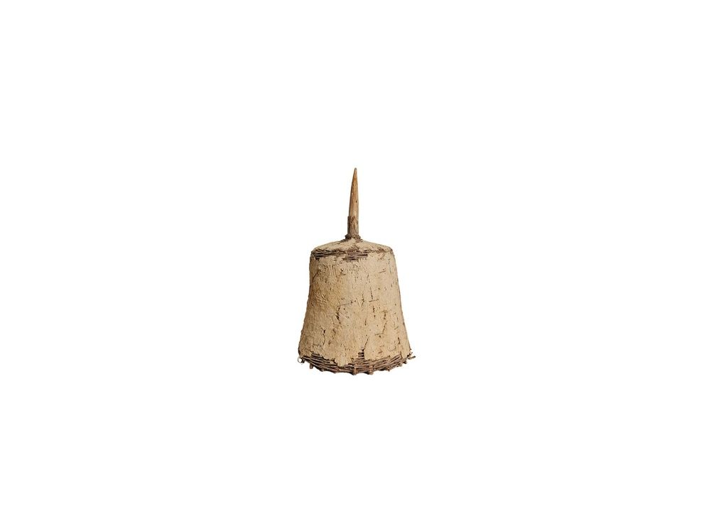 Bee Skep, Unique Basket with Tall Handle, 16" dia x 29" h