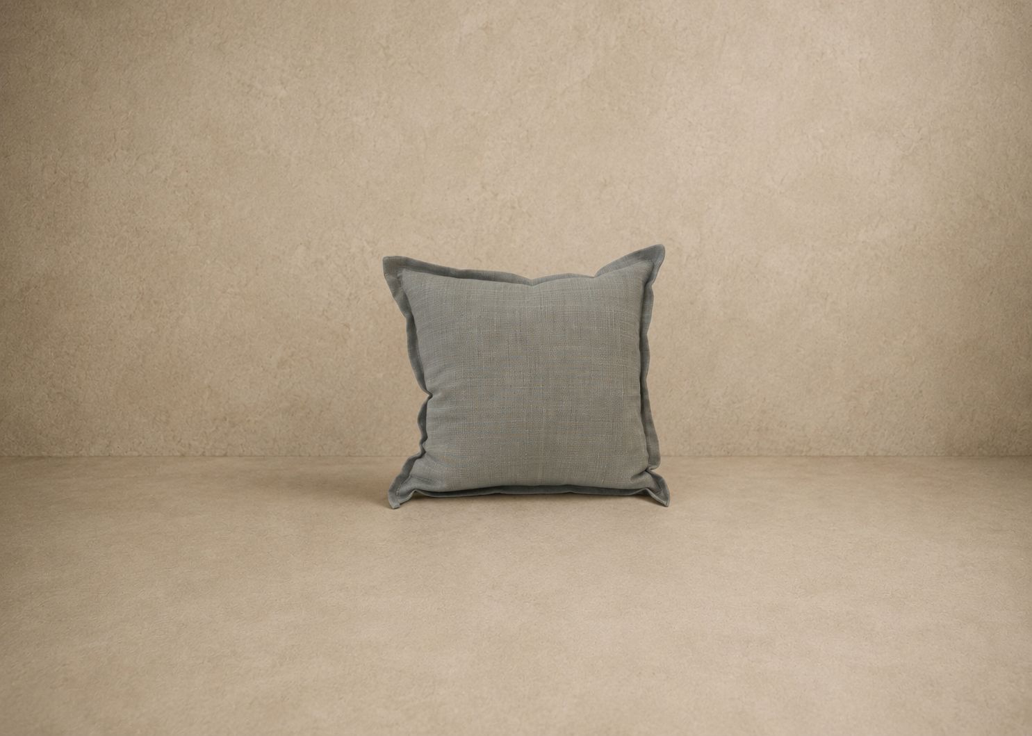 Pillow in Beige Solid Linen