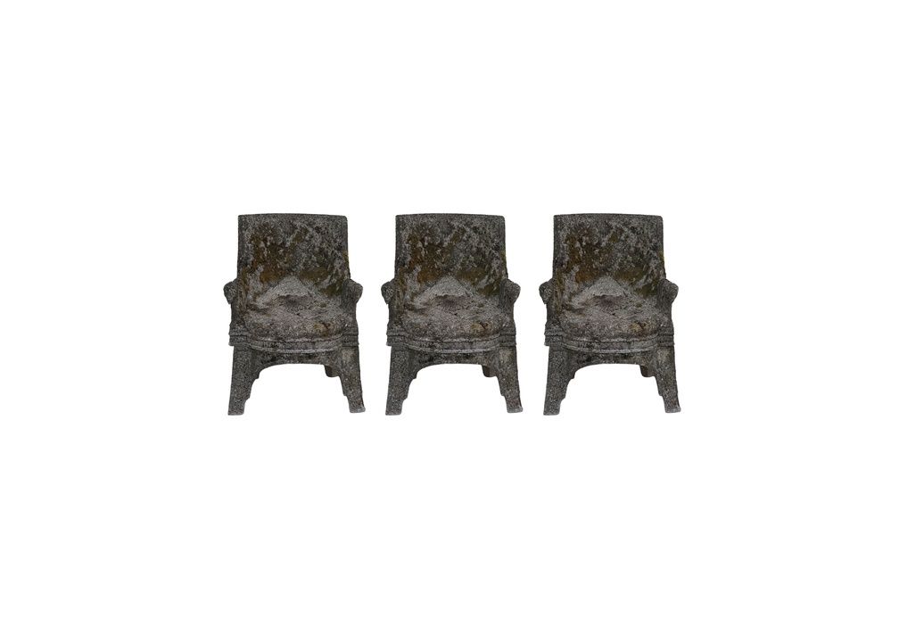 Concrete Garden Chair, 24" x 27" x 33"
