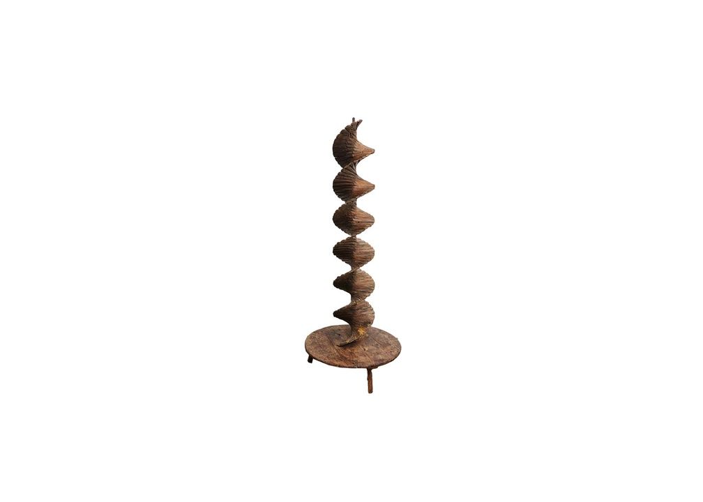 Handmade Walnut Spiral Sculpture