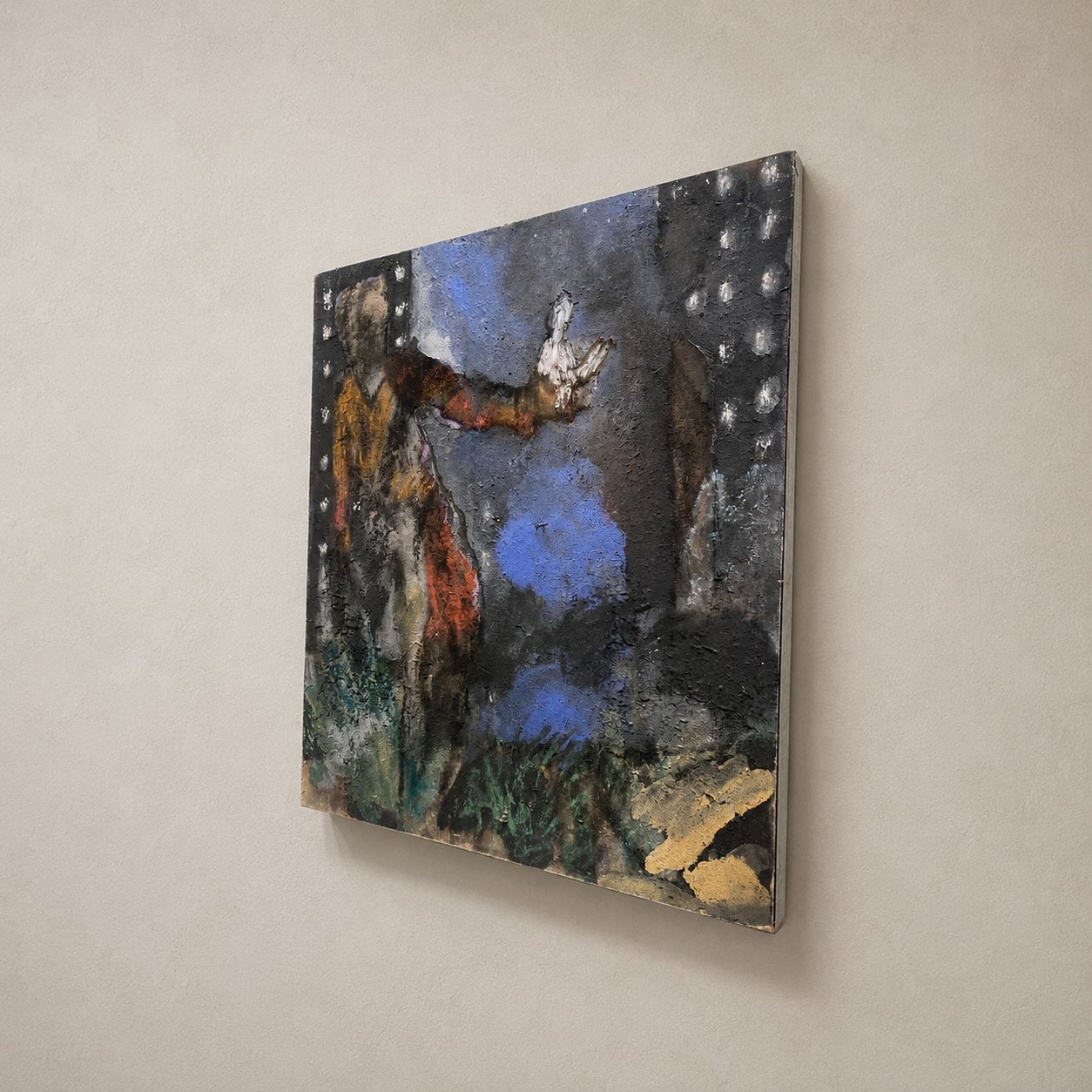 "Untitled" Small Art by Parisian Artist Alain Blondel