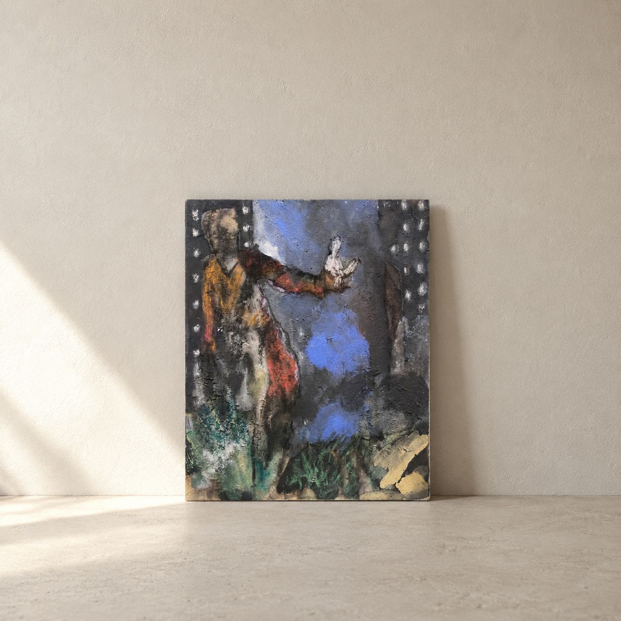 "Untitled" Small Art by Parisian Artist Alain Blondel