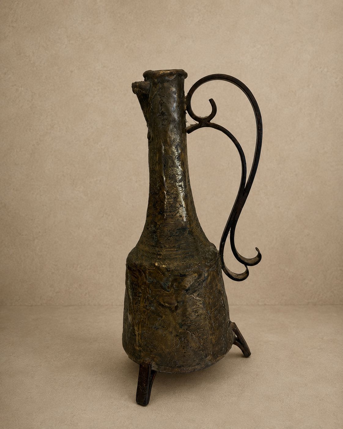 Brutalist Bronze Pitcher