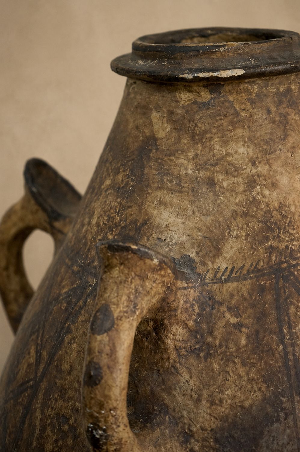 Urn with Handles and Carving