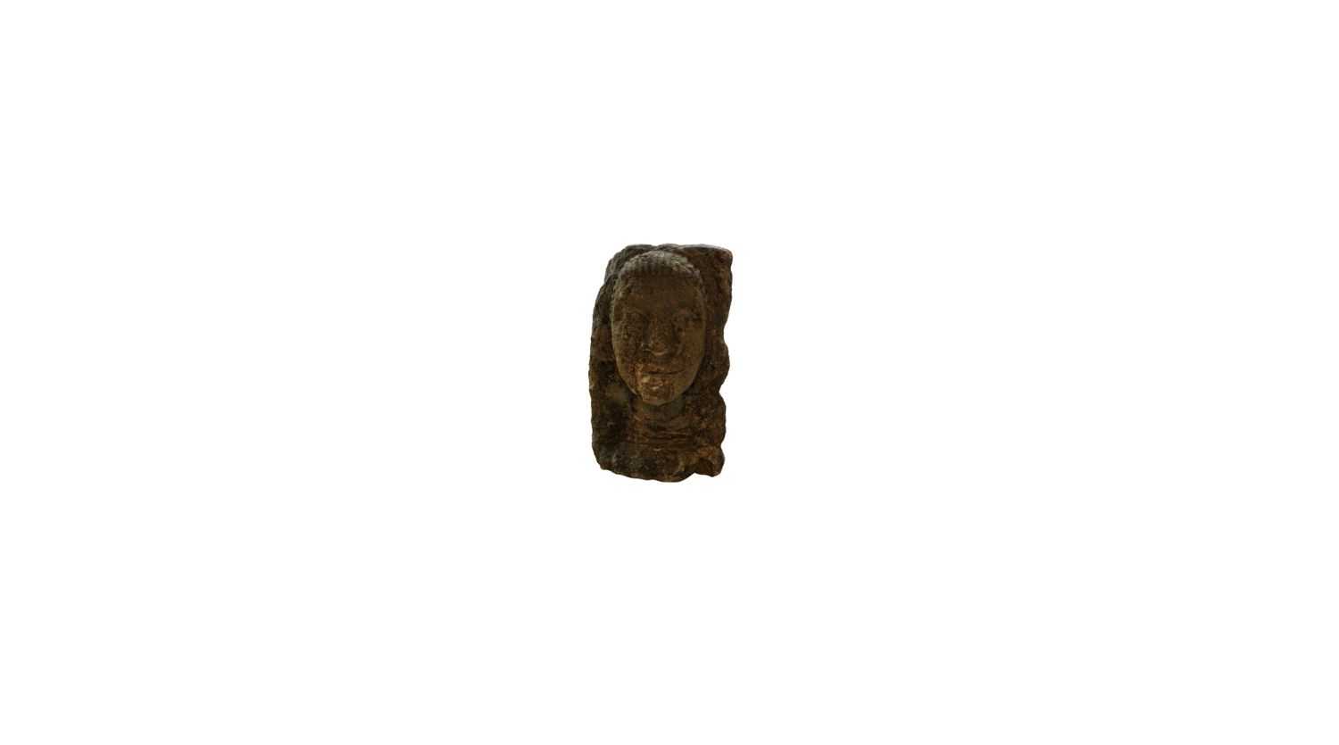 Stone Garden Element Depicting a Woman’s Face