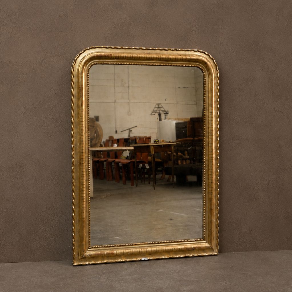 Gilt Louis Philippe Mirror with Mercury Glass