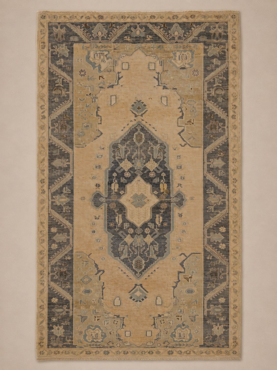 Antique Oushak Rug, 9'1" x 5'9"