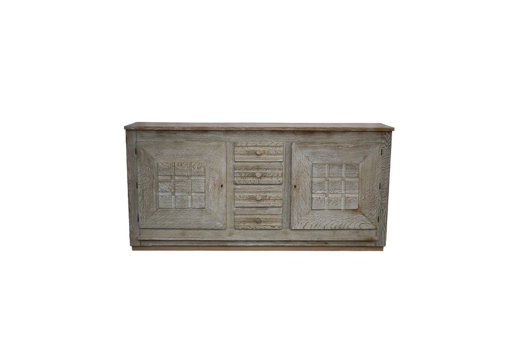 Bleached Oak Sideboard From France c.1940's