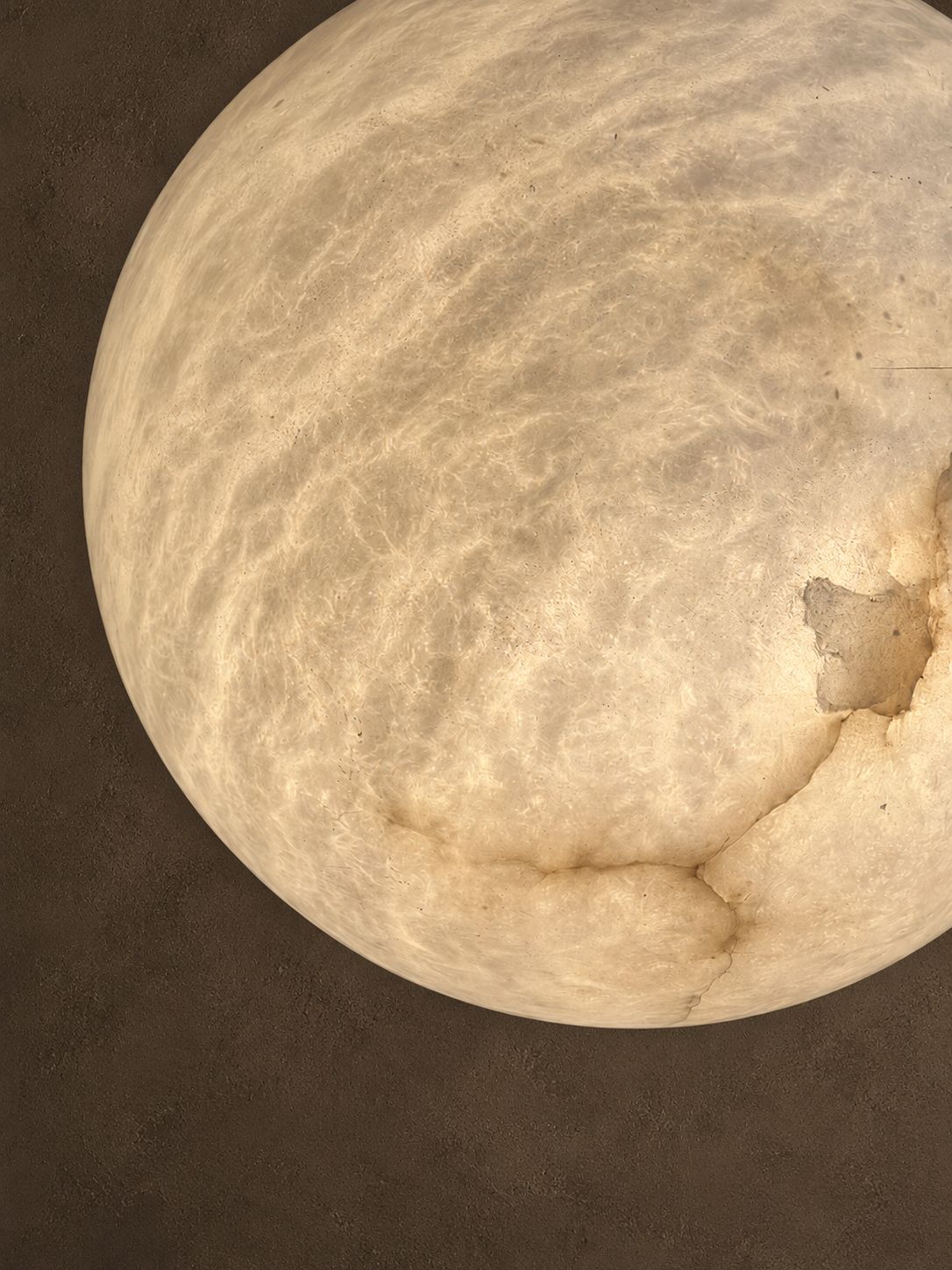Handmade French Alabaster Globe Pendant