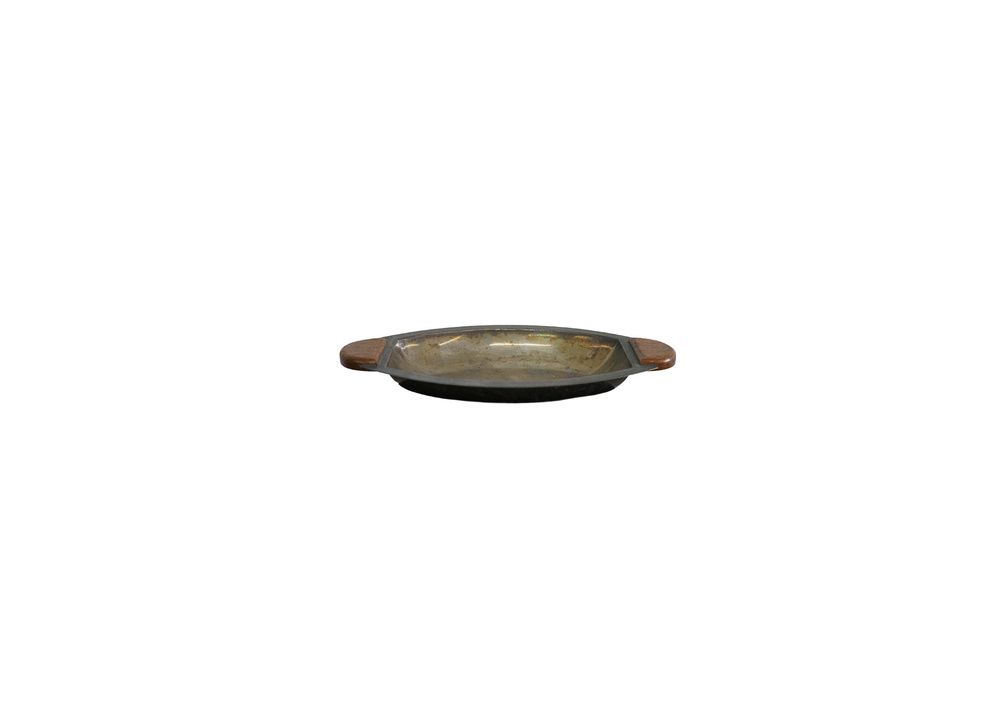 Art Deco Silver Tray with Wood Handle, c.1960's