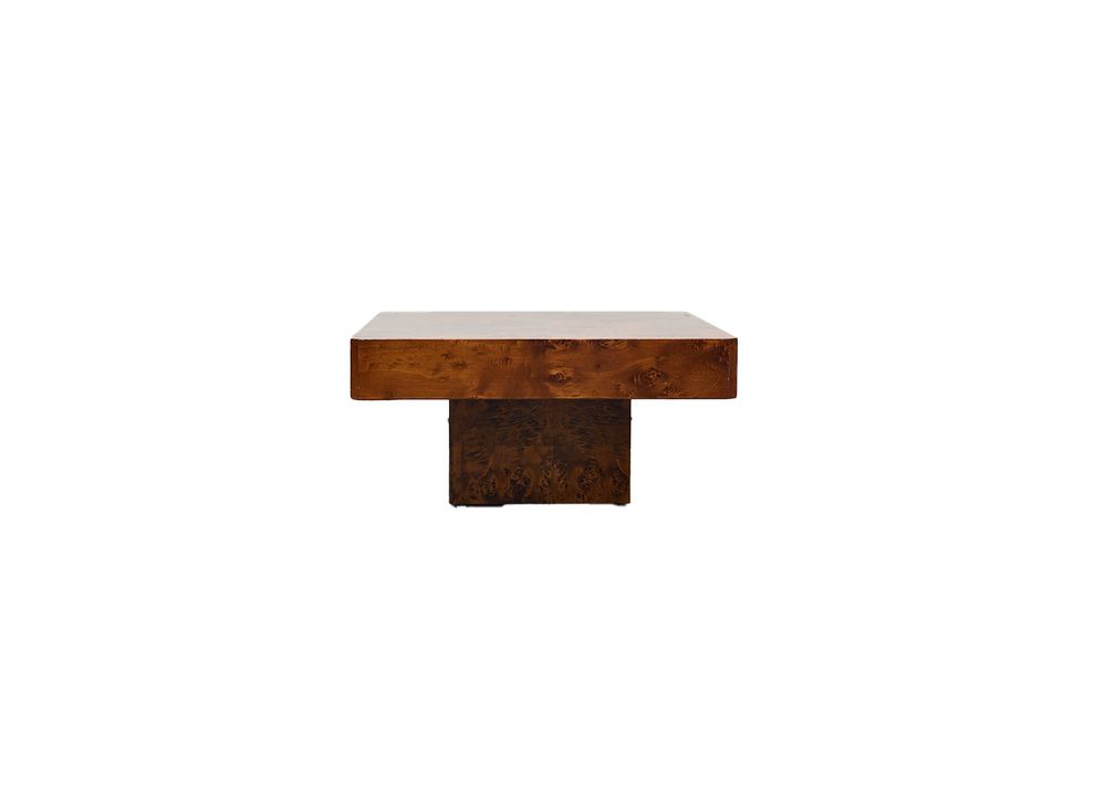 Willy Rizzo Burl Coffee Table, France, c.1970's