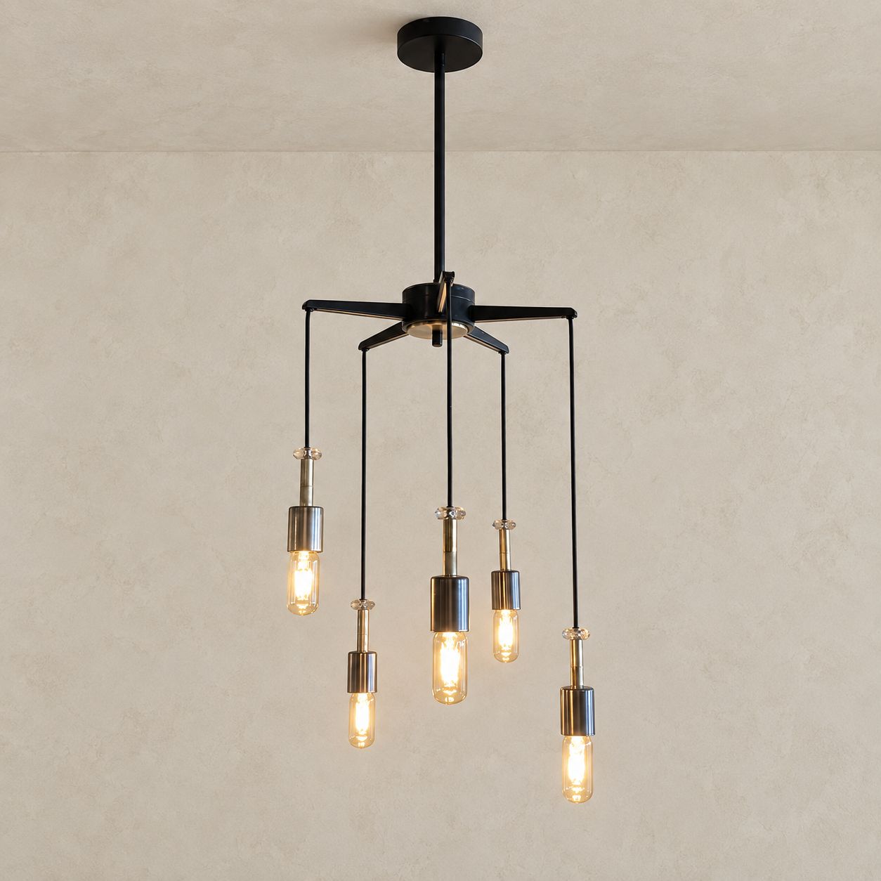 Mid Century Five Light Pendant