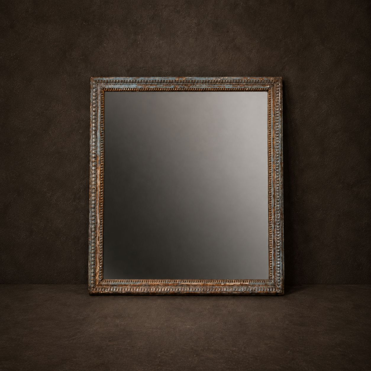 Antique Painted Mirror, 19th Century, Belgium