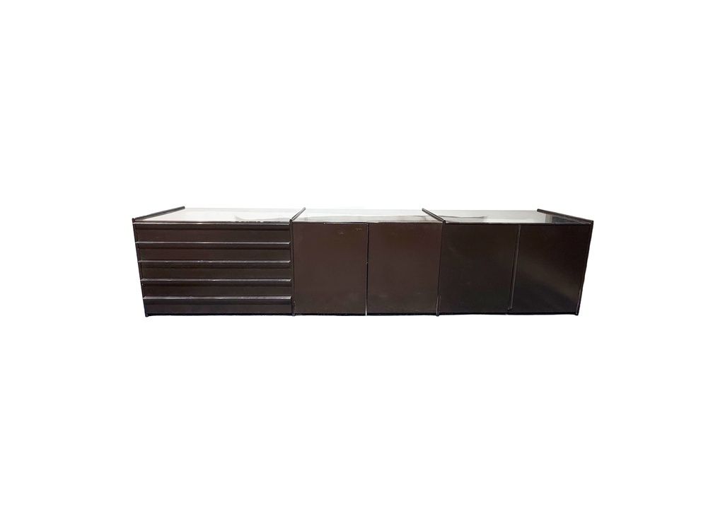 Enfilade Cabinet with Metal Fronts and Top