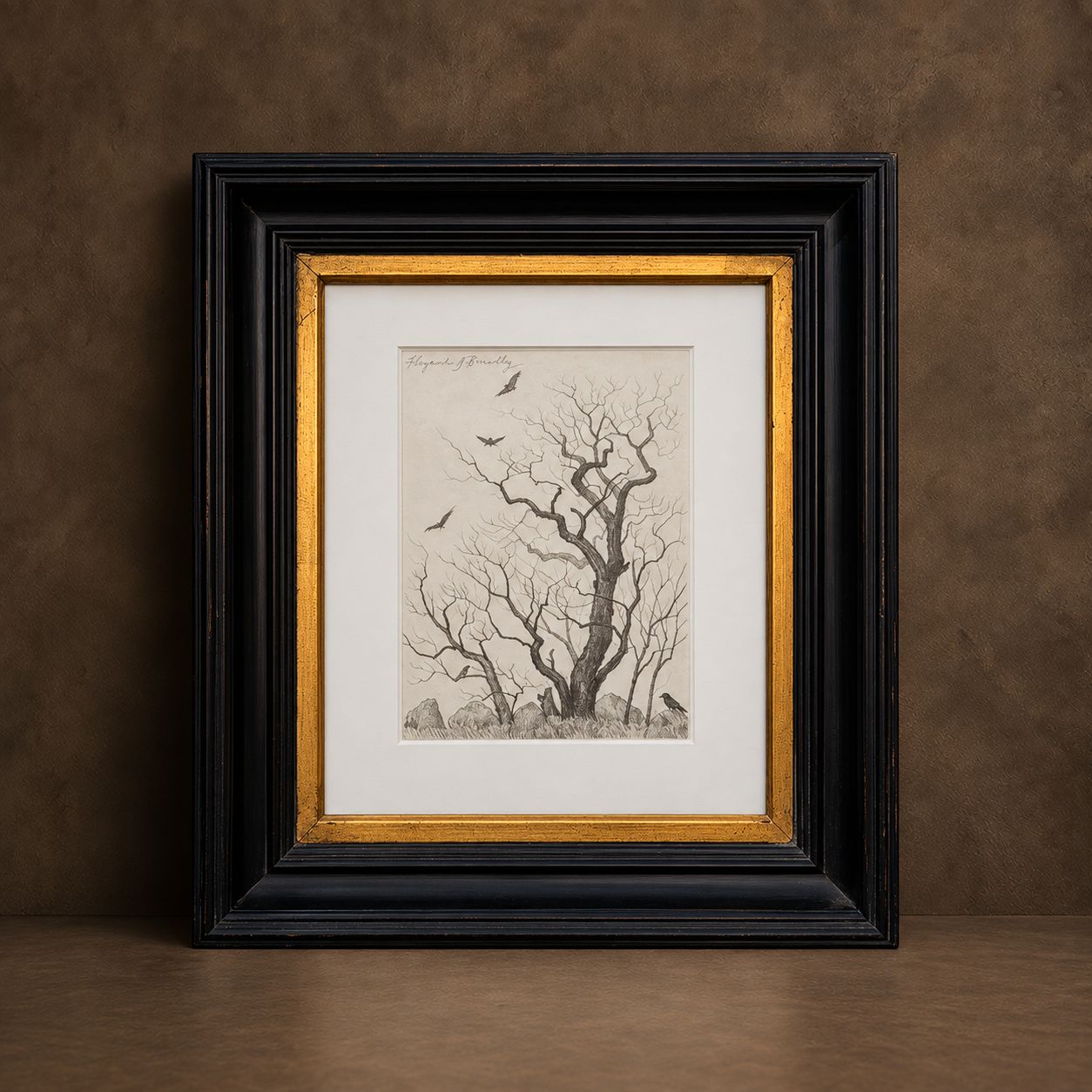 "Study of Old Twisted Tree" Graphite on Paper by Alexander Brindley
