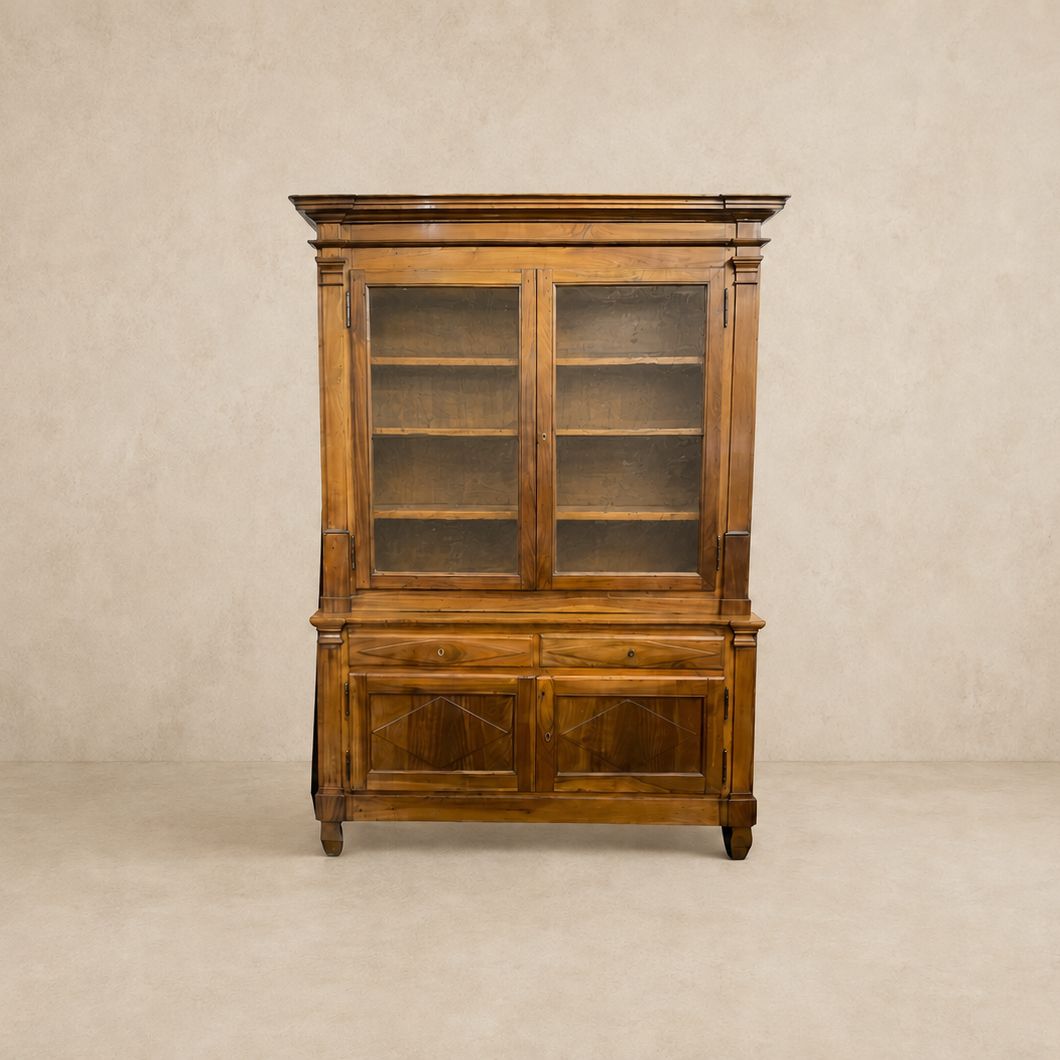 18th Century Neoclassical Italian Walnut Bookcase