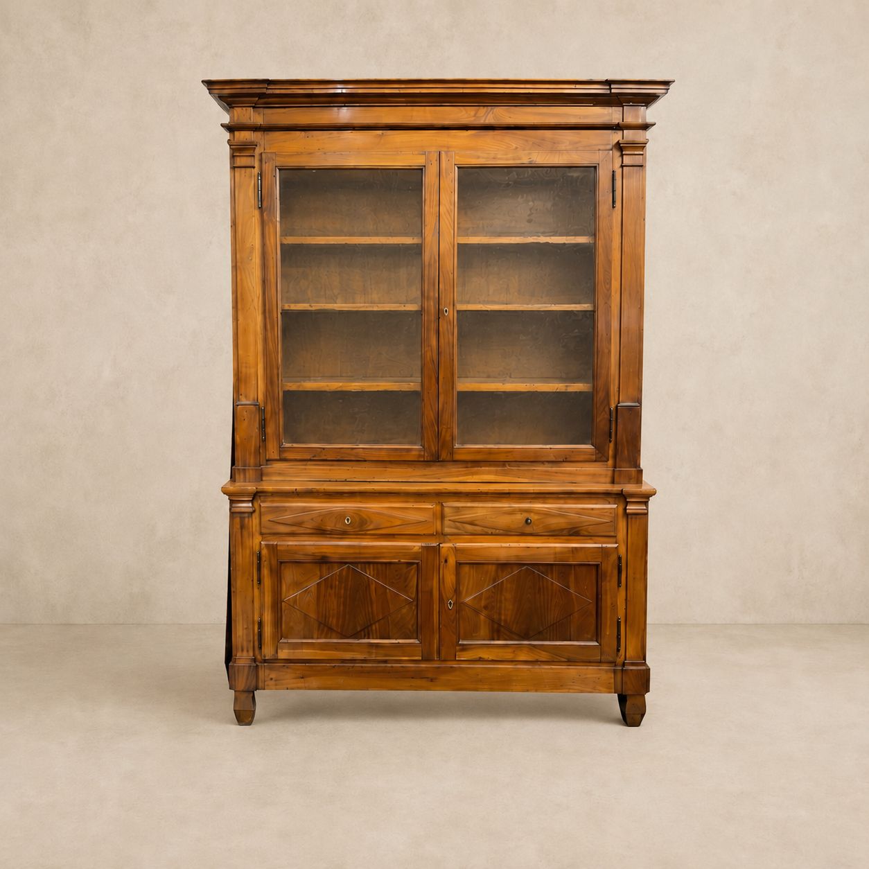 18th Century Neoclassical Italian Walnut Bookcase