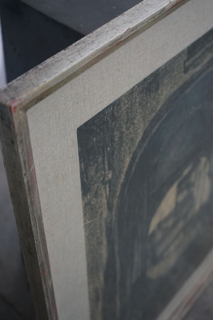 Charcoal of Alley in Hungary "Looking Into The Past" Framed &amp; Signed