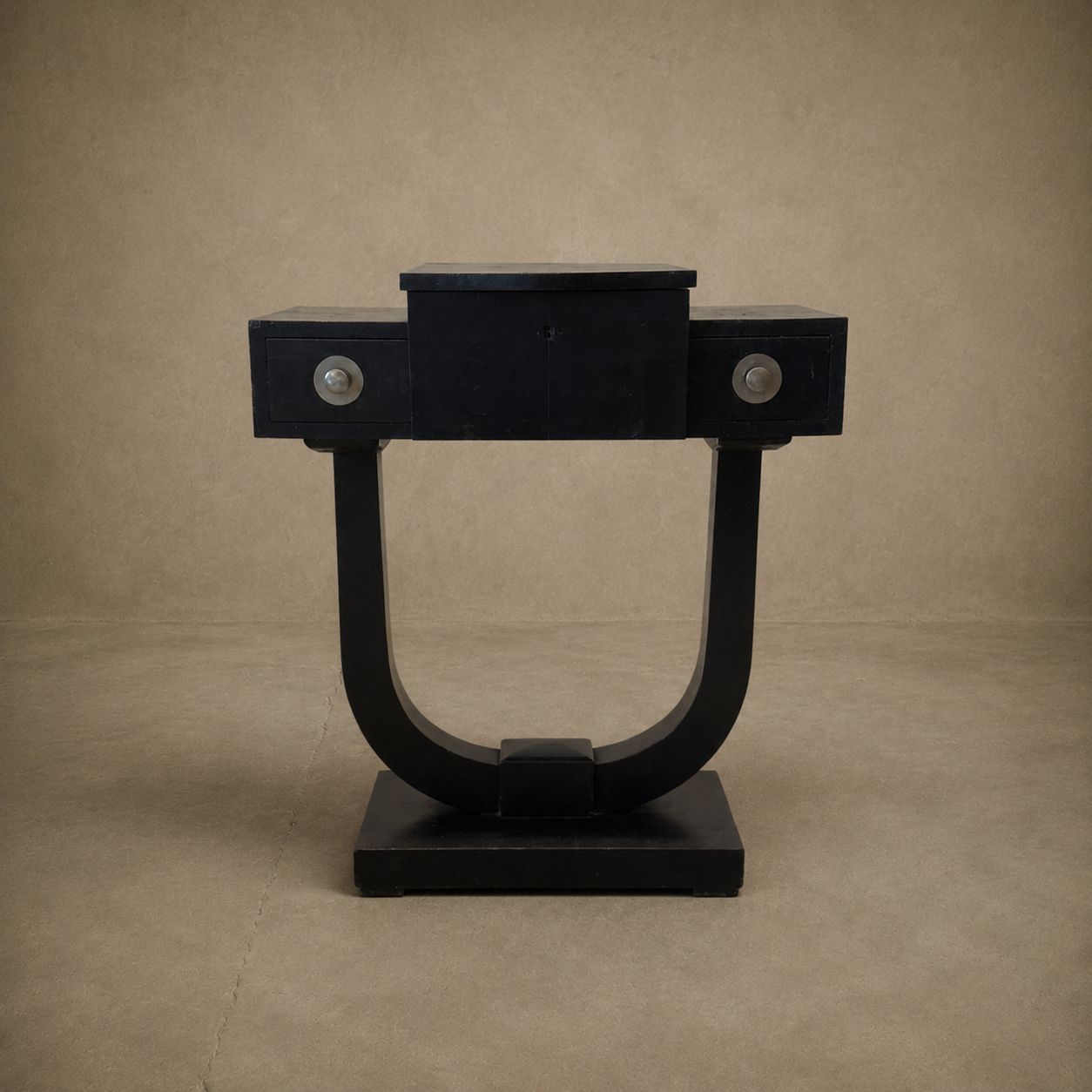 English Regency Black Teapoy Table, Was Used as a Stylish Tea-Mixing Station