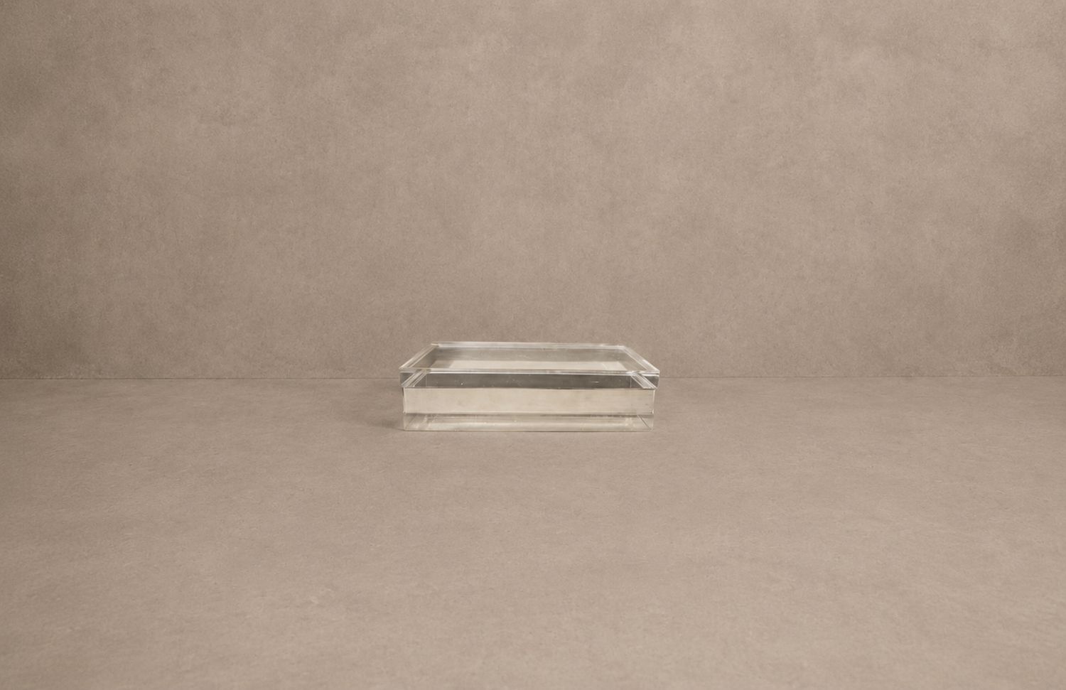 Lucite Box with Brass Detail, France, c.1970's