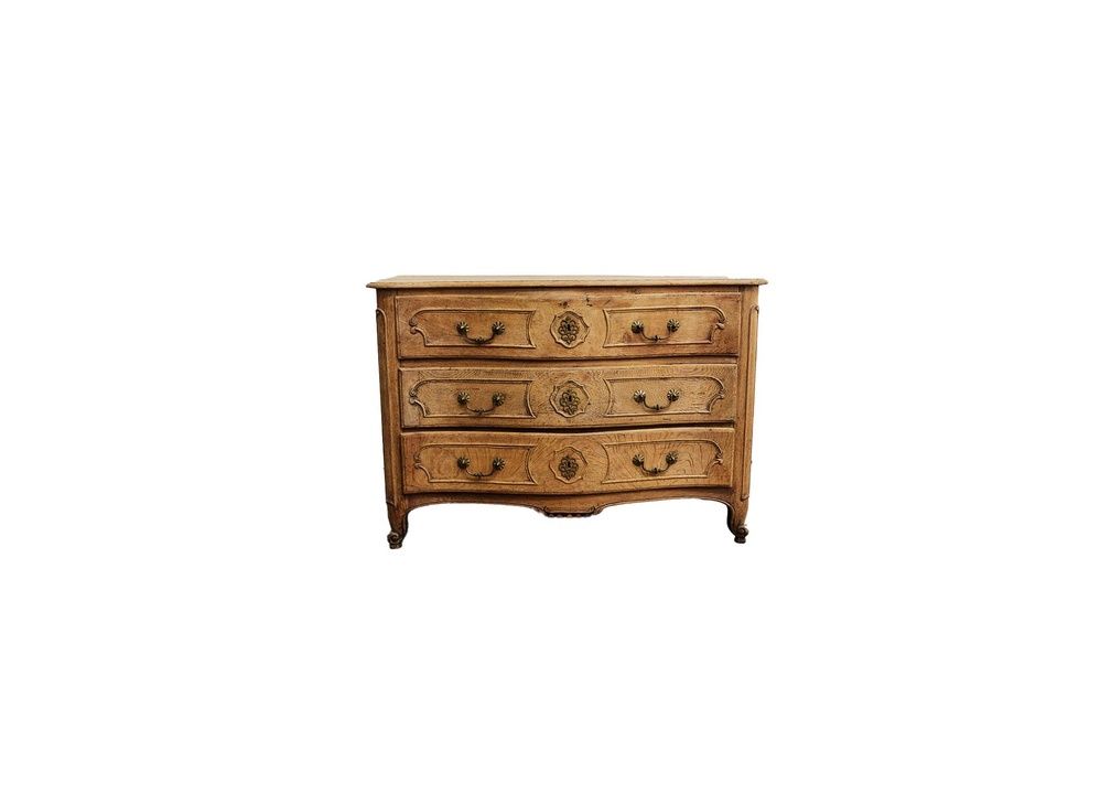 Louis XV Style Oak Serpentine Commode, France, 49" x 24' x 33 1/2"