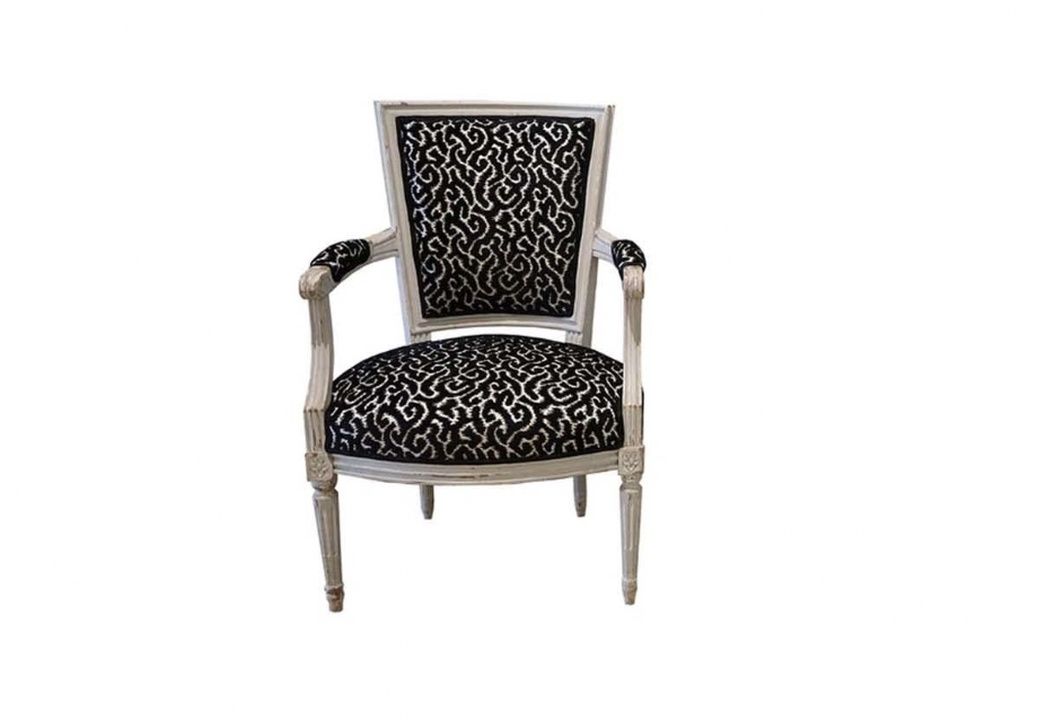 Louis XVI Chair, Newly Recovered in Jim Thompson Cut Velvet