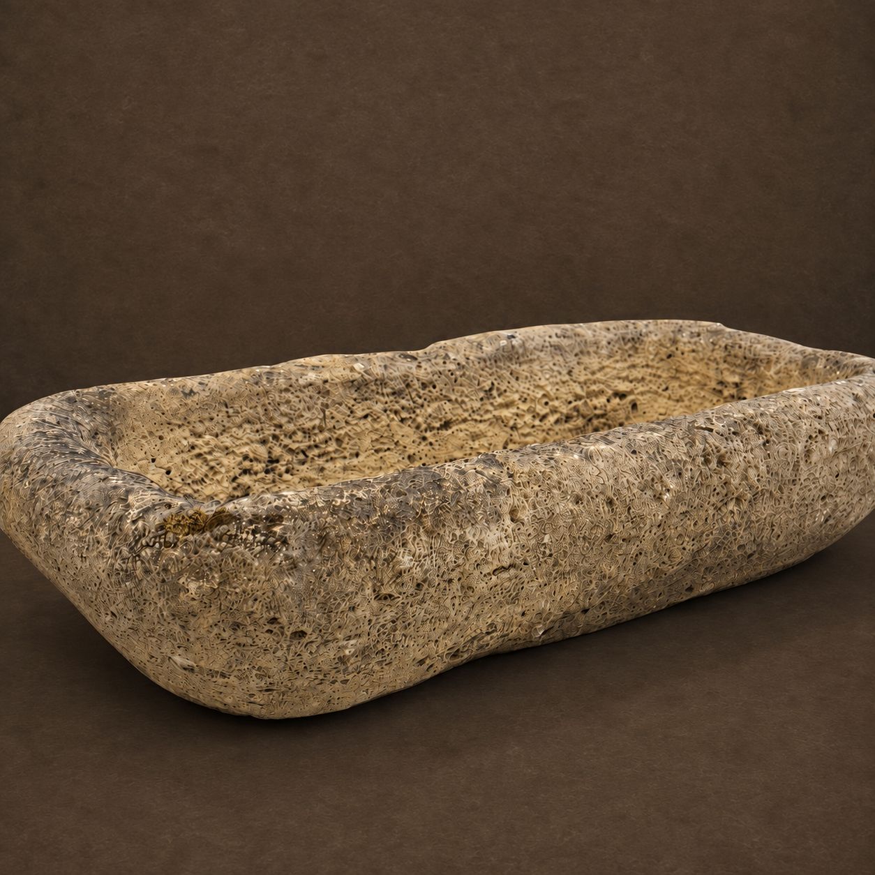 Large Primitive French Cast Stone Planter (B)