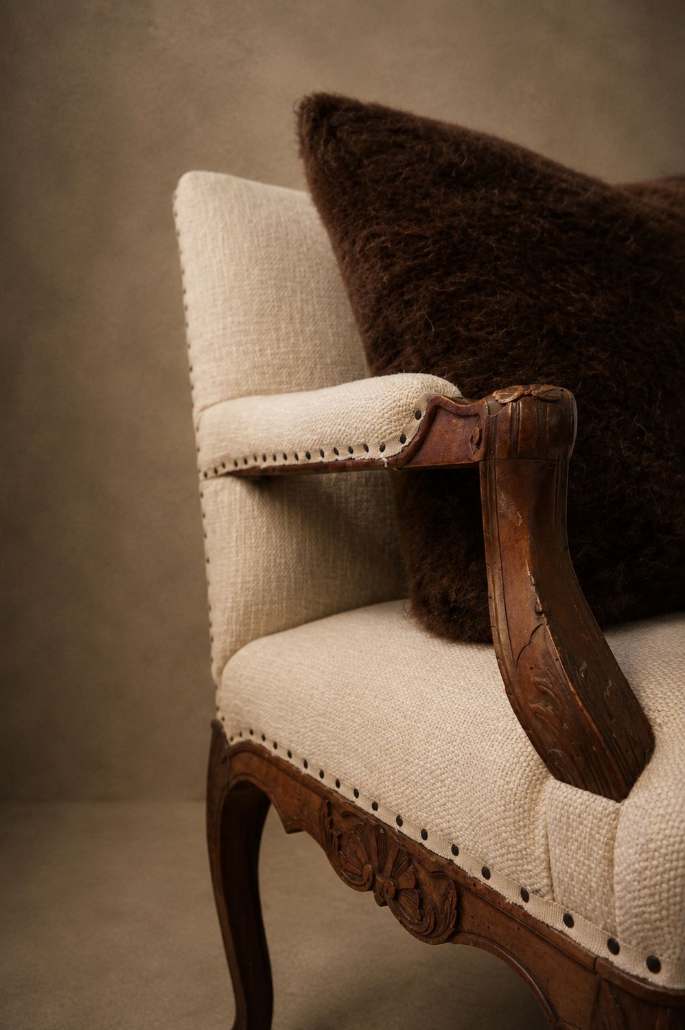 Antique Louis XV Style Settee, France, Newly Recovered