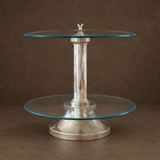 Round Glass Tabletop Etagere from an Old Bakery in France