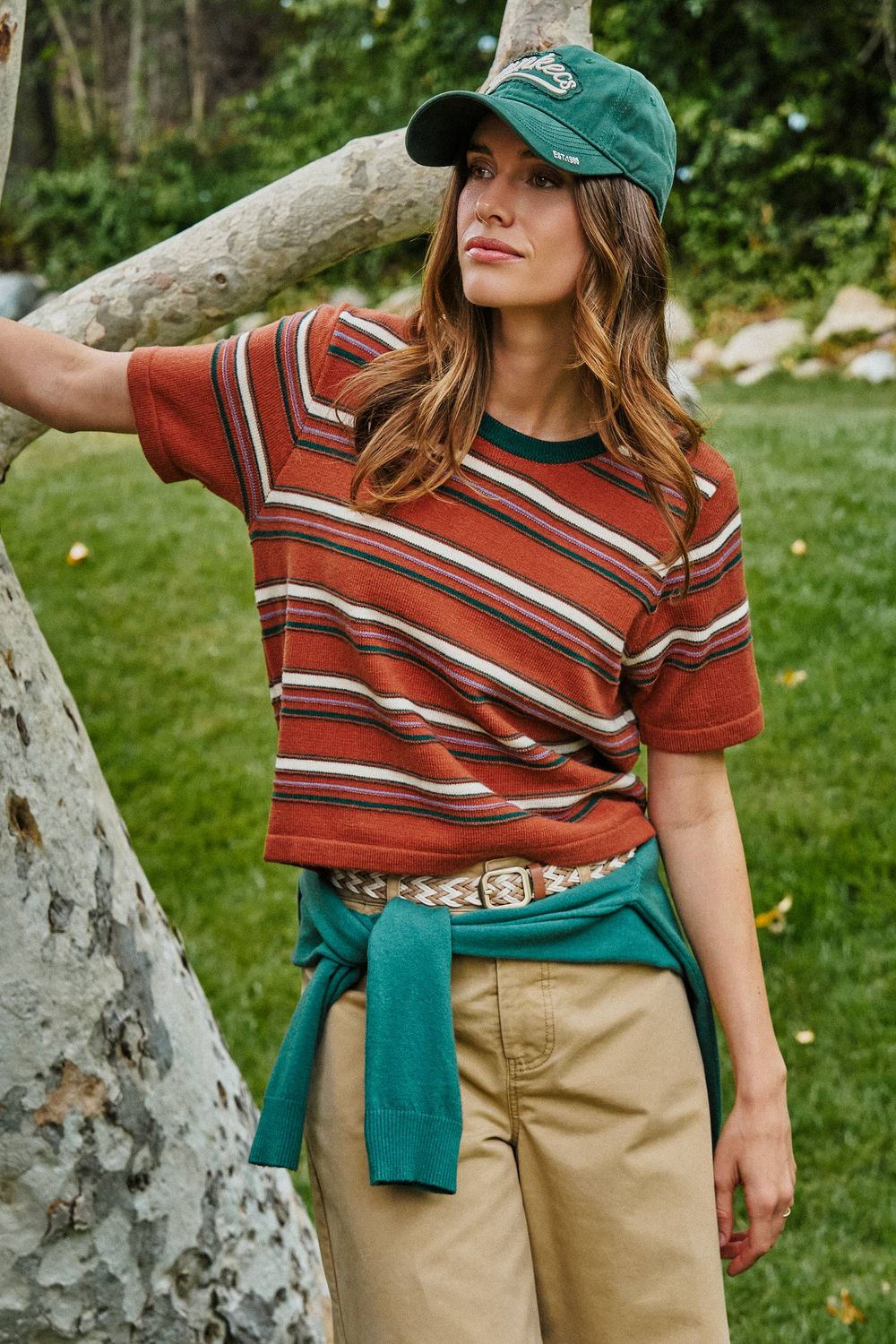 Striped Knit Ringer Tee