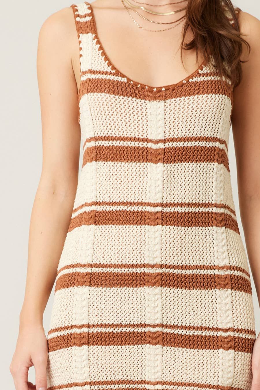 Knit Crochet Mini Dress