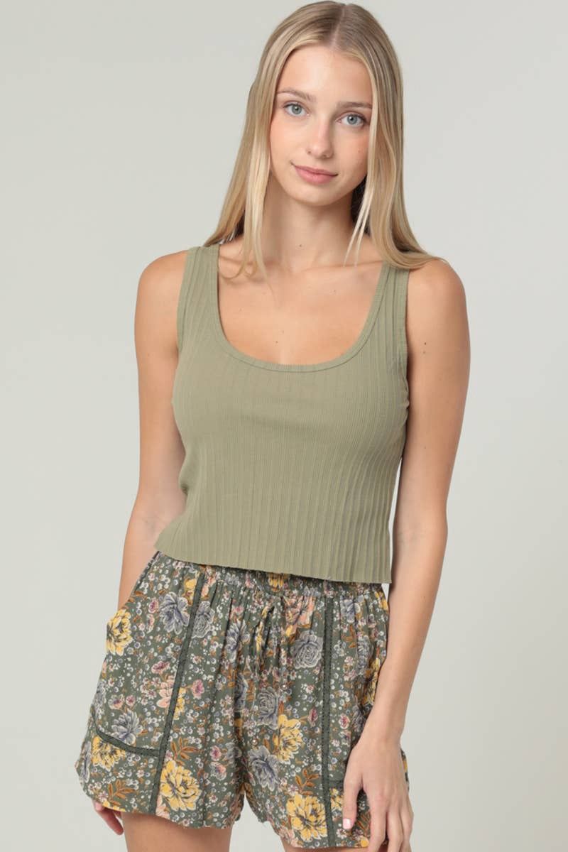 Lace Trim Floral Print Shorts, Size: M