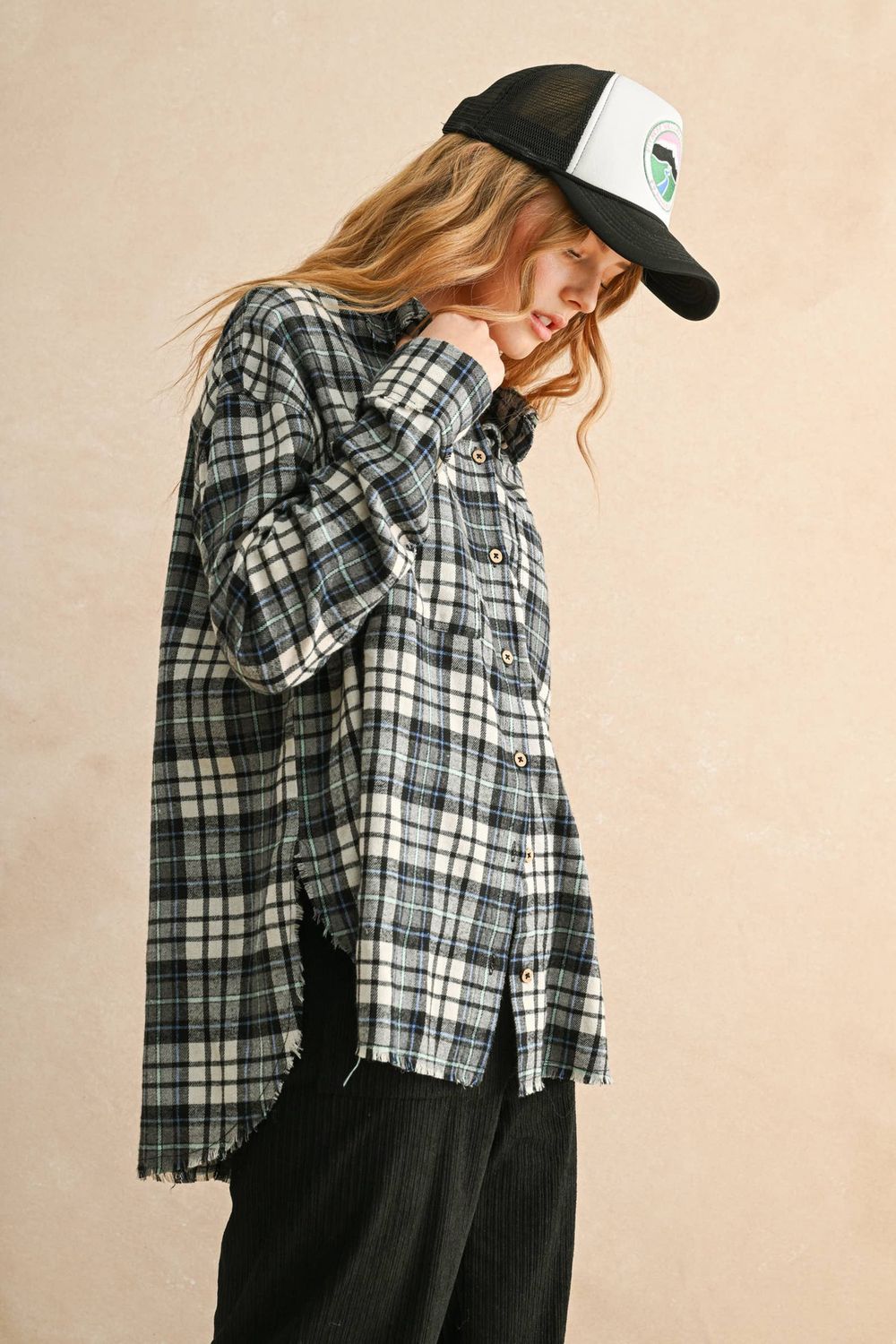Multi Color Plaid Button Down Shirt