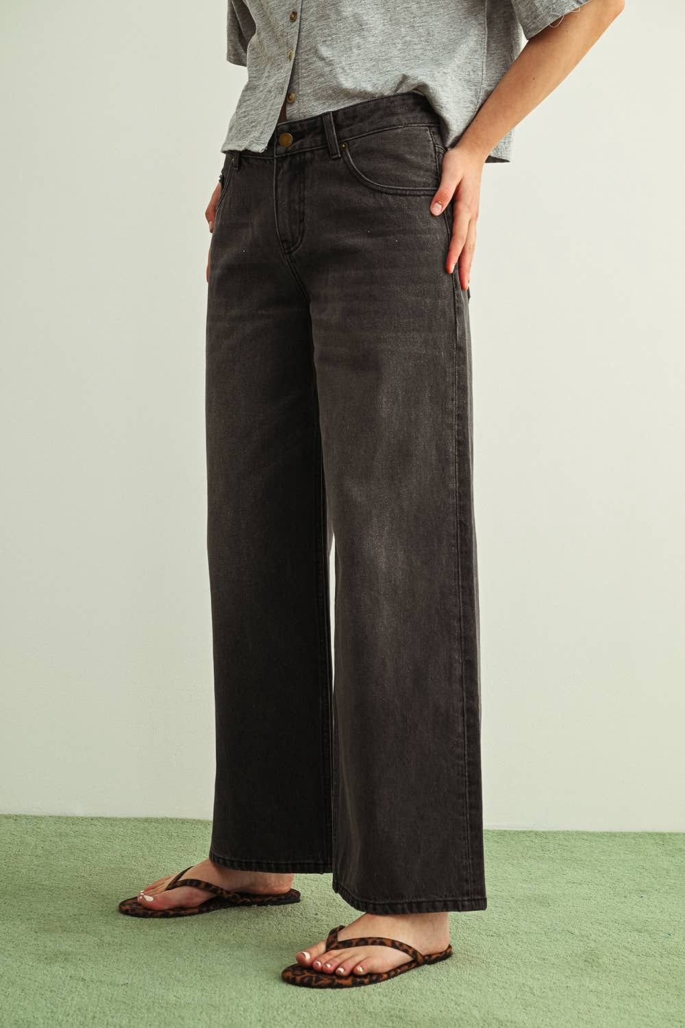 Relaxed Regular Wide Leg Jeans