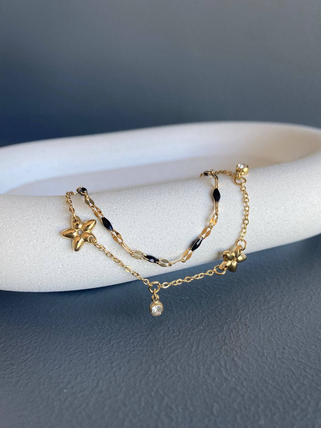 Flora Bracelet Black