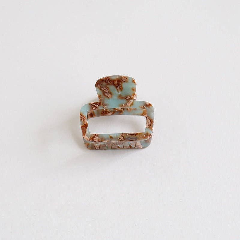 Minimalist Acetate Square Medium Hair Clip, Color: Tortoise Shell