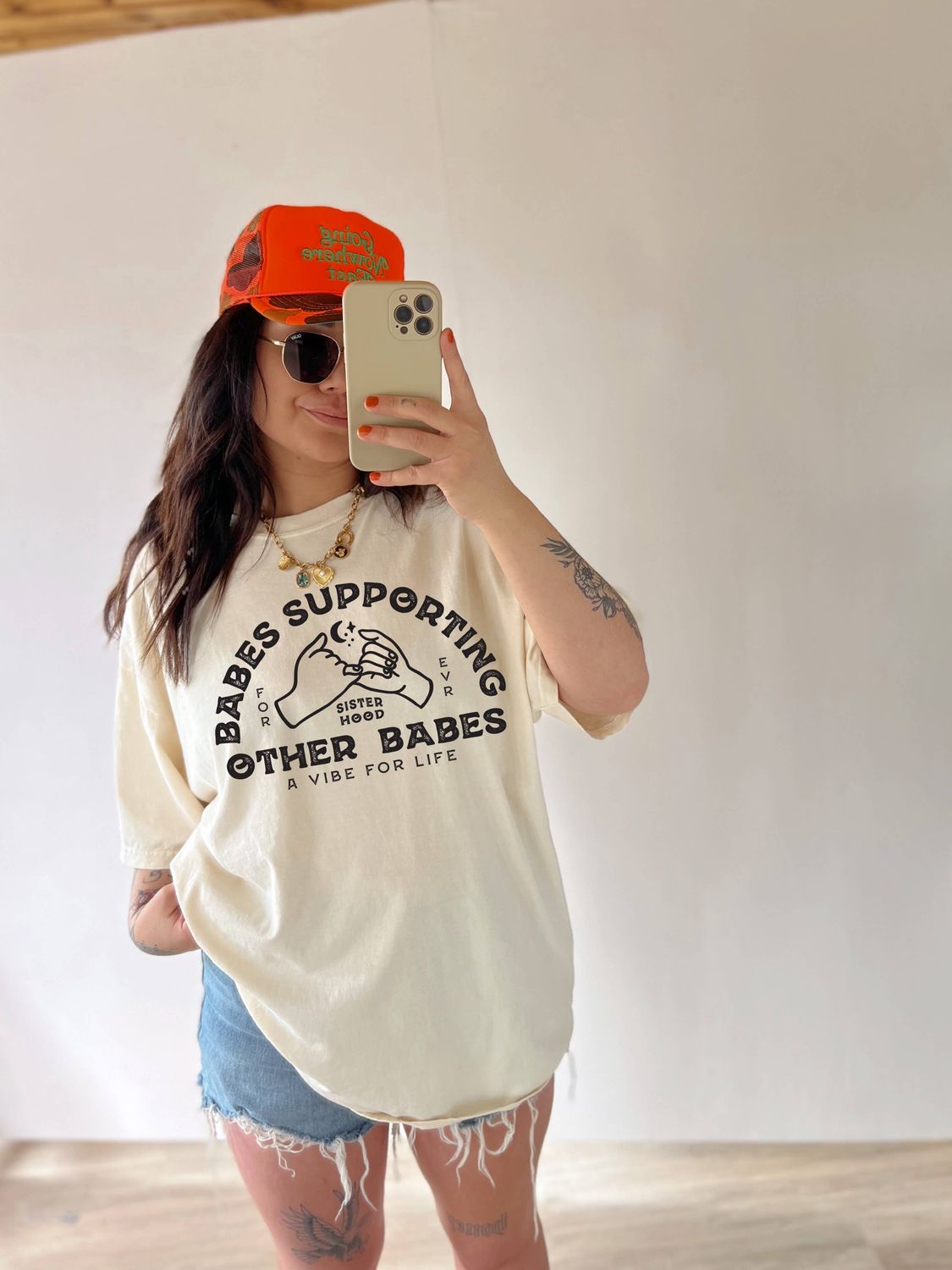 Babes Support Babes Feminist Tee  - Ivory, Size: XL